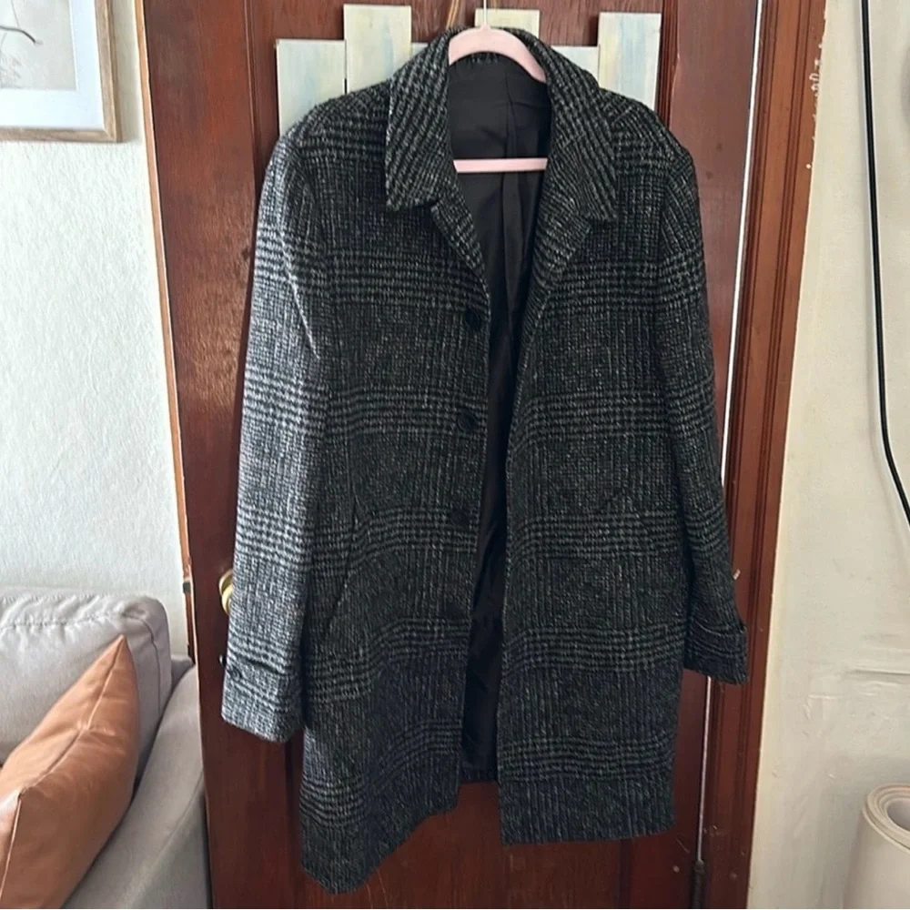 J. Crew Black and Gray Pea Coat